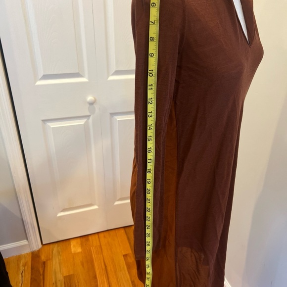 Vintage Lacoste Long Sleeved Brown Dress size 34 - Picture 13 of 14